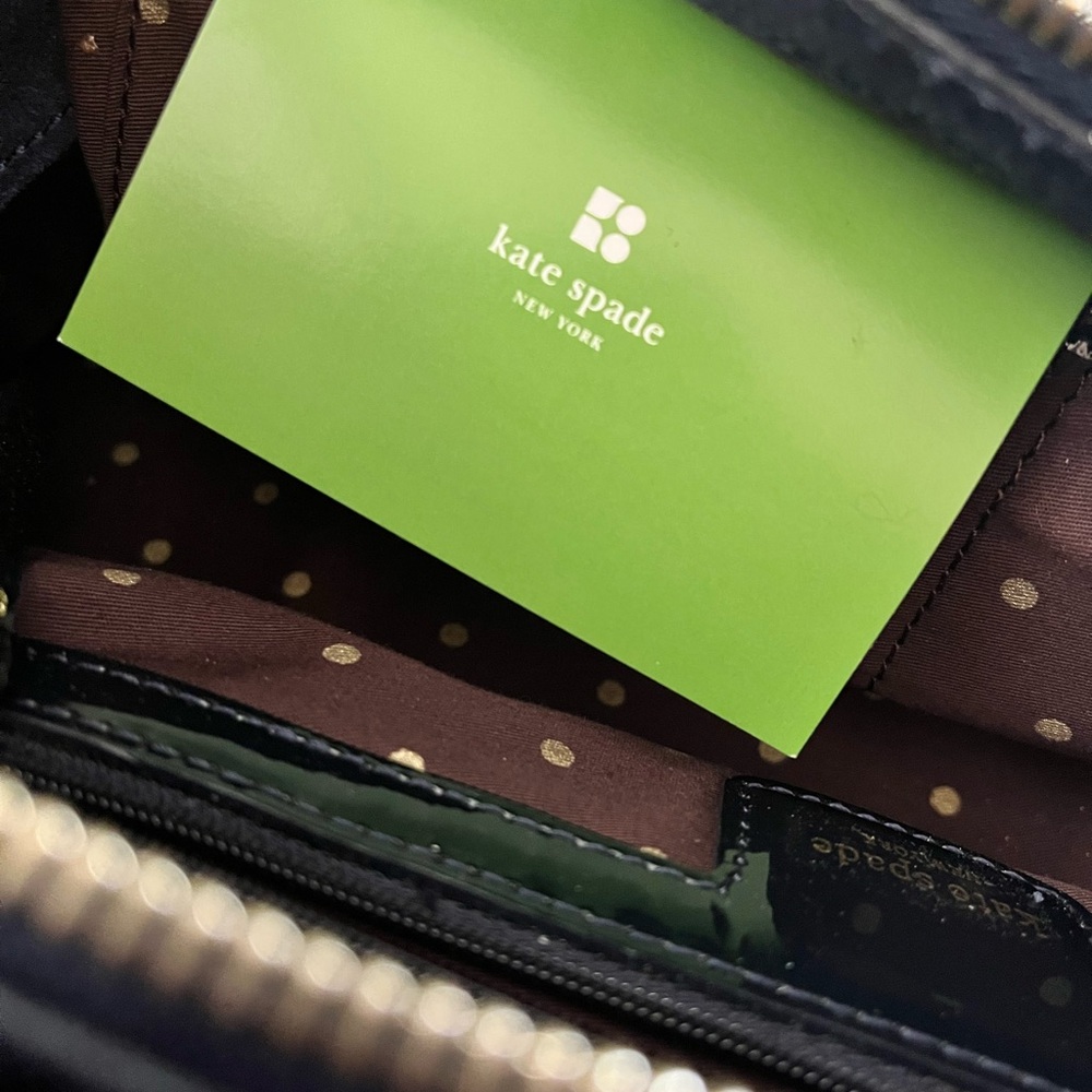 Navy blue suede Kate Spade purse